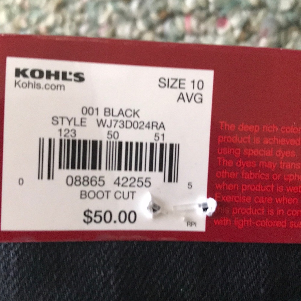 NWT Jennifer Lopez Black bootcut jeans - Picture 6 of 8